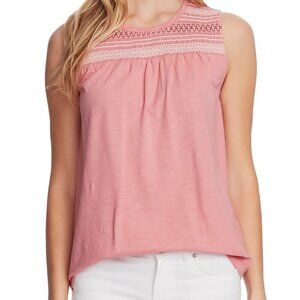 Vince Camuto Pink Embroidered Tank Top